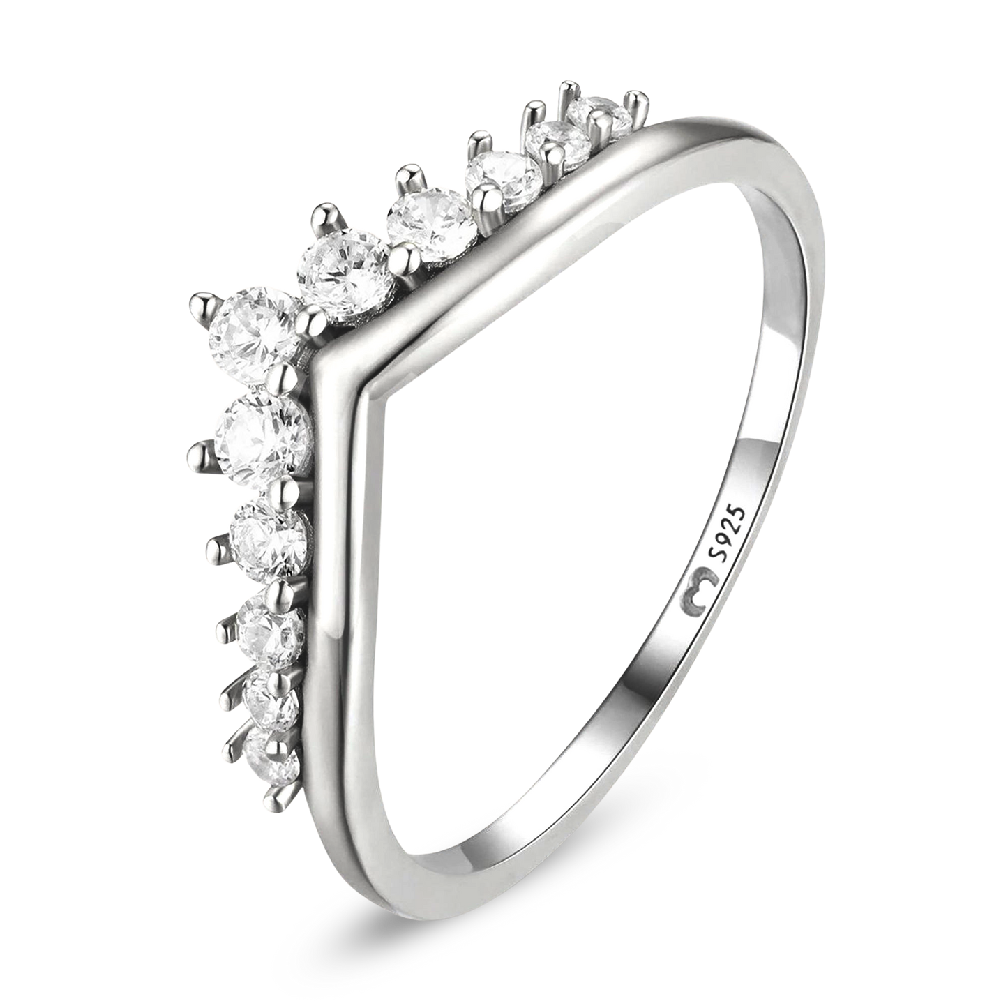 ANILLO VALENTINA ROCHE ABIERTO EN V CON CIRCONITAS