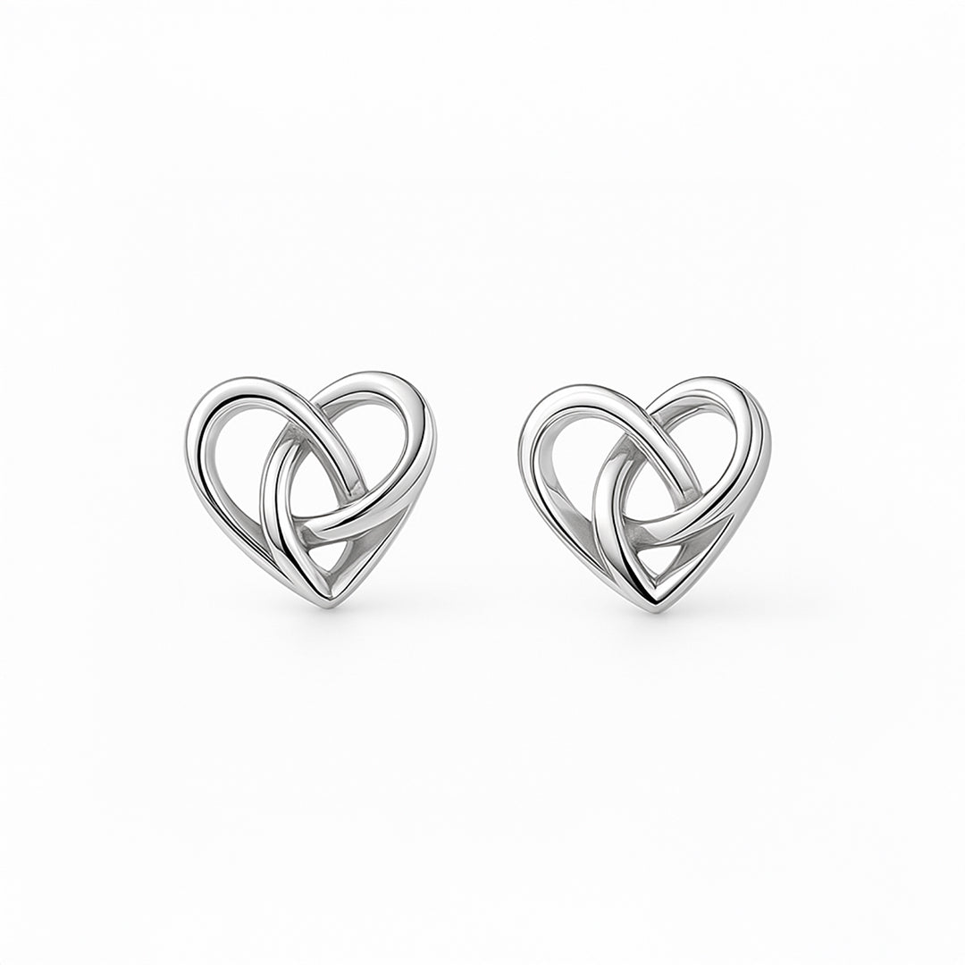 PENDIENTES VALENTINA ROCHE CORAZÓN ENTRELAZADO DORADO