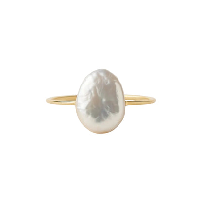 ANILLO VALENTINA ROCHE OVALADO CON PERLA NATURAL