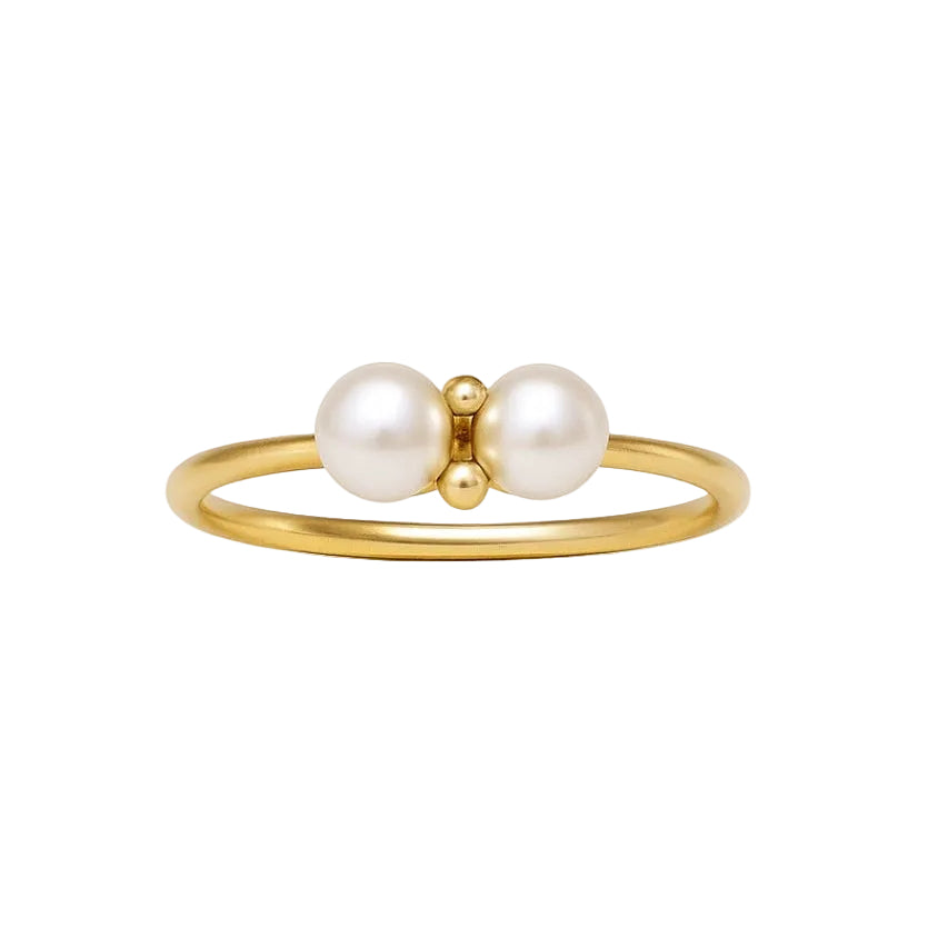 ANILLO VALENTINA ROCHE PERLA DOBLE CON CIRCONITA