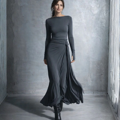 Joeena – Vestido maxi con nudo lateral