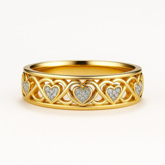 ANILLO VALENTINA ROCHE CORAZONES CON CIRCONITAS