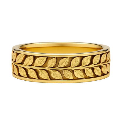 ANILLO VALENTINA ROCHE HOJAS DORADAS