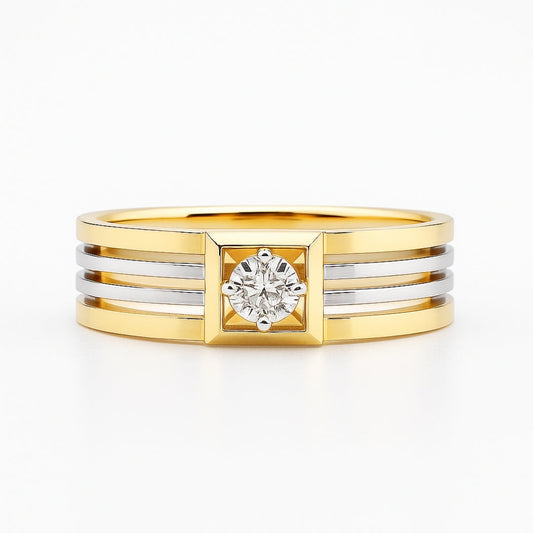 ANILLO VALENTINA ROCHE GEOMÉTRICO CON CIRCONITA