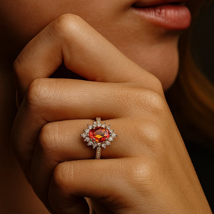 ANILLO VALENTINA ROCHE HALO RUBÍ