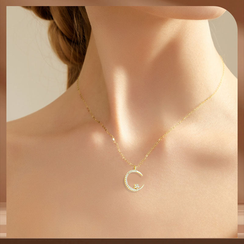 Collar brillante con luna y estrellas🌙