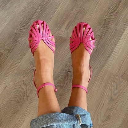 SANDALIAS DORADAS ELEGANCIA