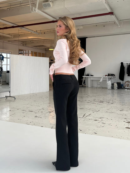 Pantalones Livia - a rayas negras
