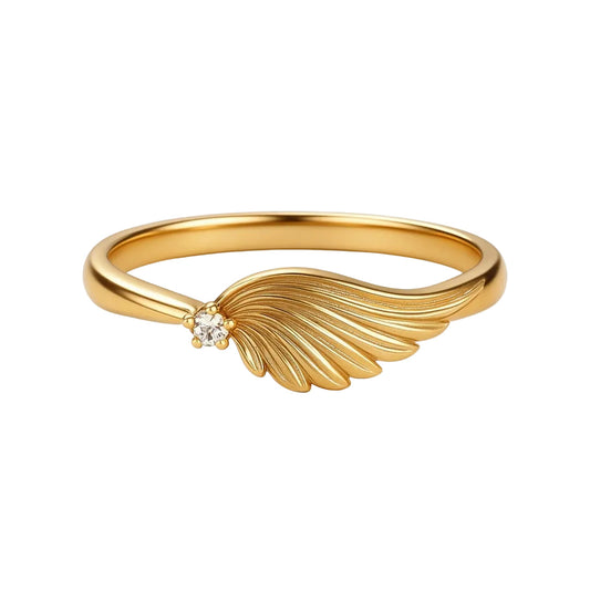 ANILLO VALENTINA ROCHE ALA DORADA CON CIRCONITA