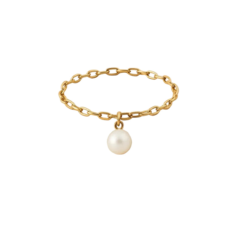 ANILLO VALENTINA ROCHE CADENA DELICADA CON PERLA