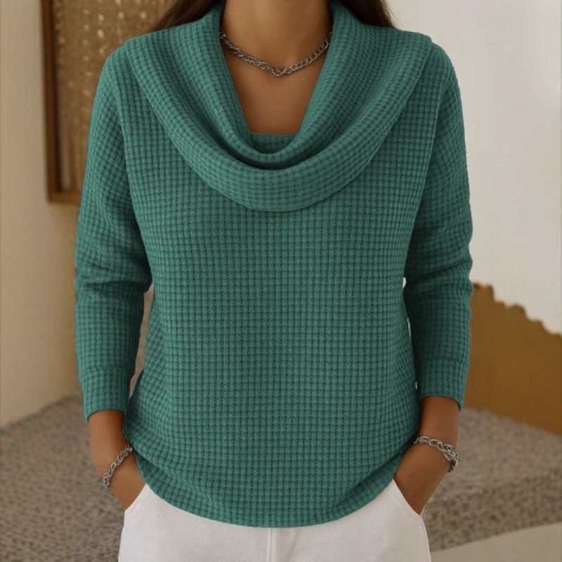 Danela – Suéter elegante con escote en cascada
