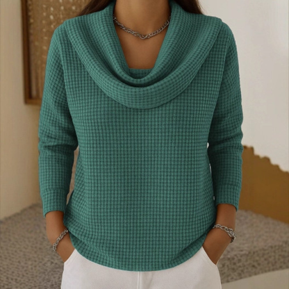 Danela – Suéter elegante con escote en cascada