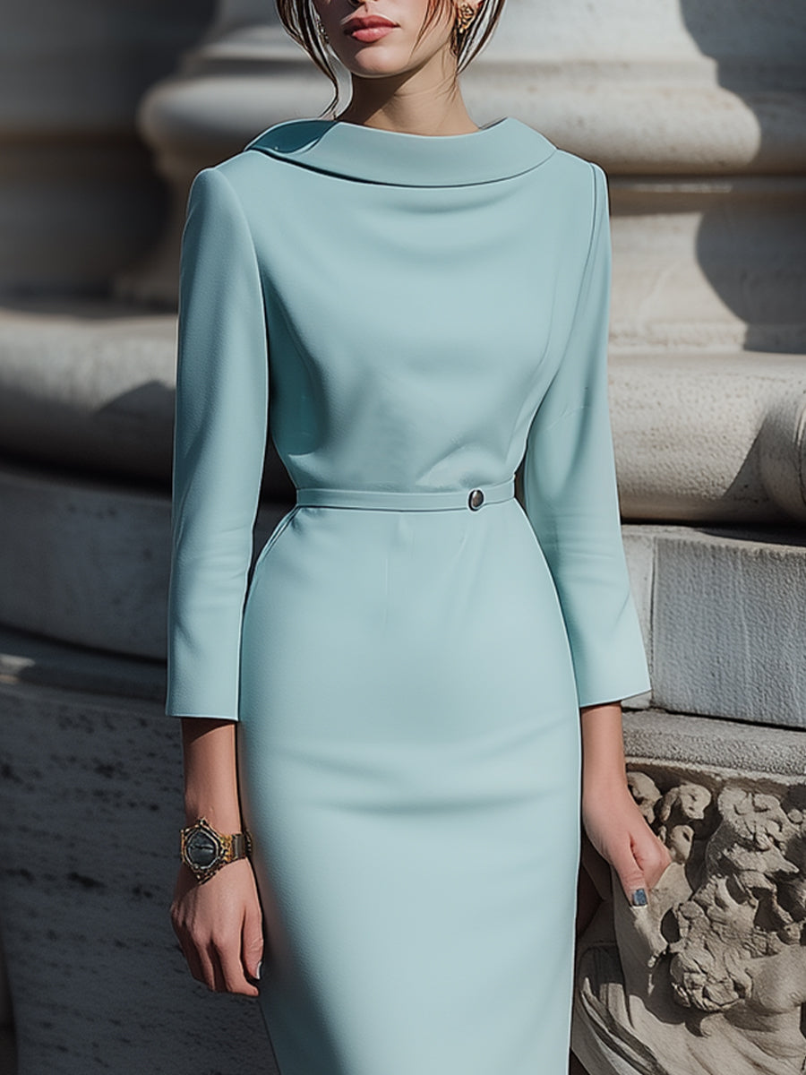VESTIDO MIDI VALENTINA ROCHE ELEGANTE