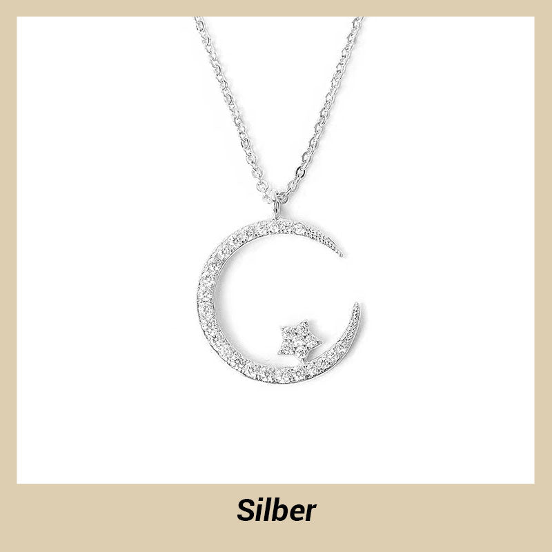Collar brillante con luna y estrellas🌙