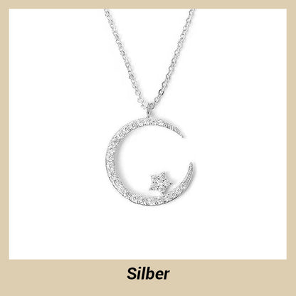 Collar brillante con luna y estrellas🌙