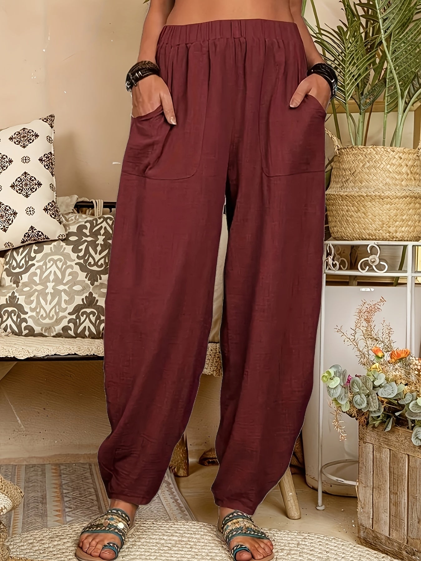 Louis- Pantalón de lino mujer