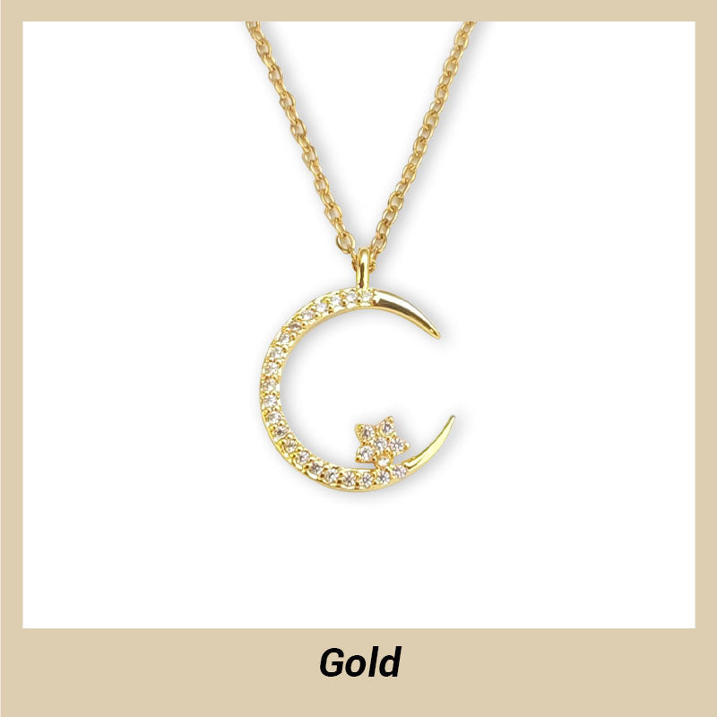 Collar brillante con luna y estrellas🌙