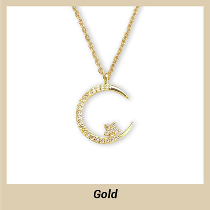 Collar brillante con luna y estrellas🌙