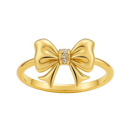 ANILLO VALENTINA ROCHE LAZO DORADO CON CIRCONITA