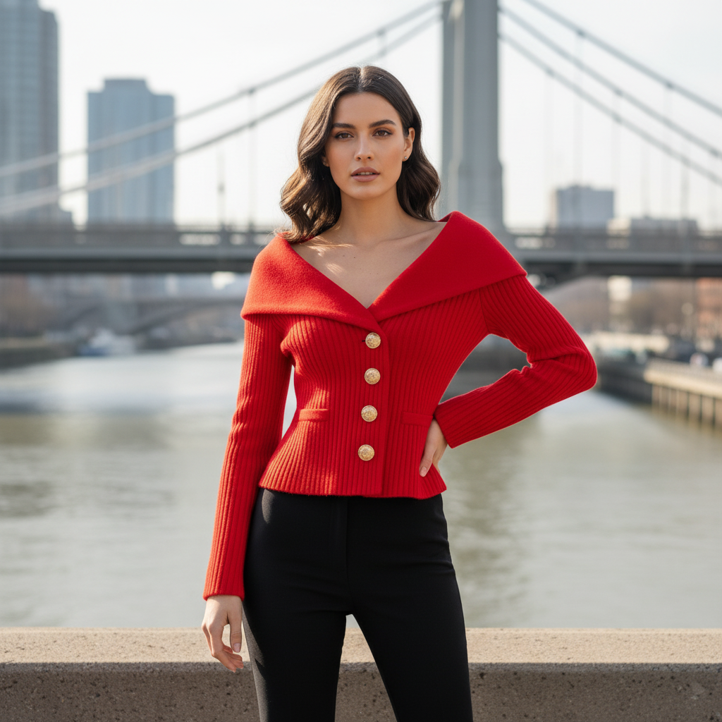 Kamilla – Cárdigan de punto elegante con cierre