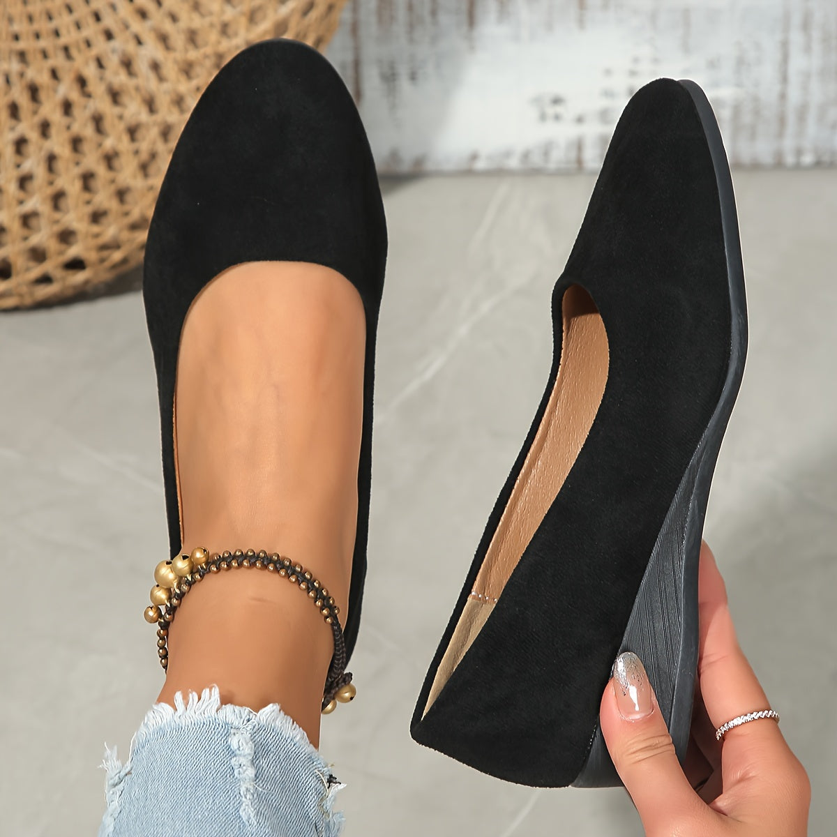 BAILARINA VALENTINA ROCHE NEGRO CONFORT ESSENTIAL