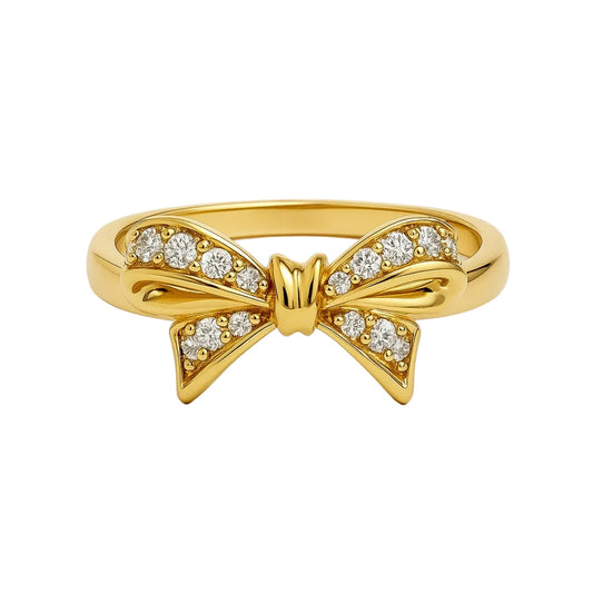 ANILLO VALENTINA ROCHE LAZO DORADO CON CIRCONITAS