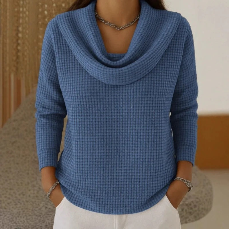 Danela – Suéter elegante con escote en cascada