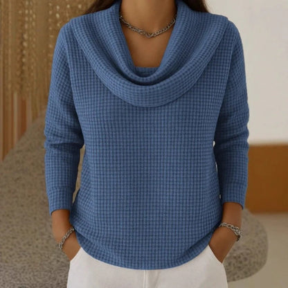 Danela – Suéter elegante con escote en cascada