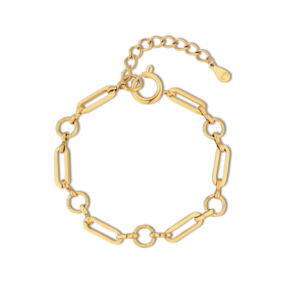 PULSERA VALENTINA ROCHE ESLABONES OVALADOS DORADOS