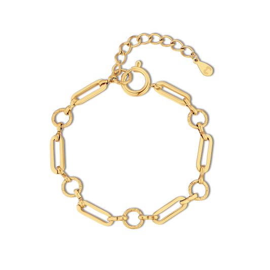 PULSERA VALENTINA ROCHE ESLABONES OVALADOS DORADOS