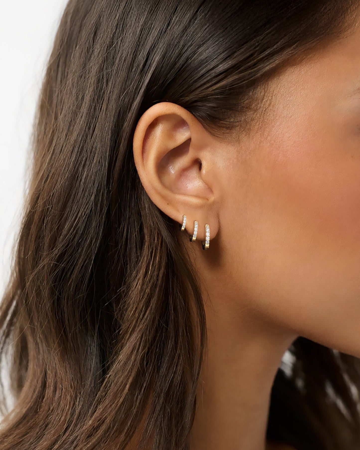 PENDIENTES VALENTINA ROCHE AROS PLATEADOS CON CIRCONITAS