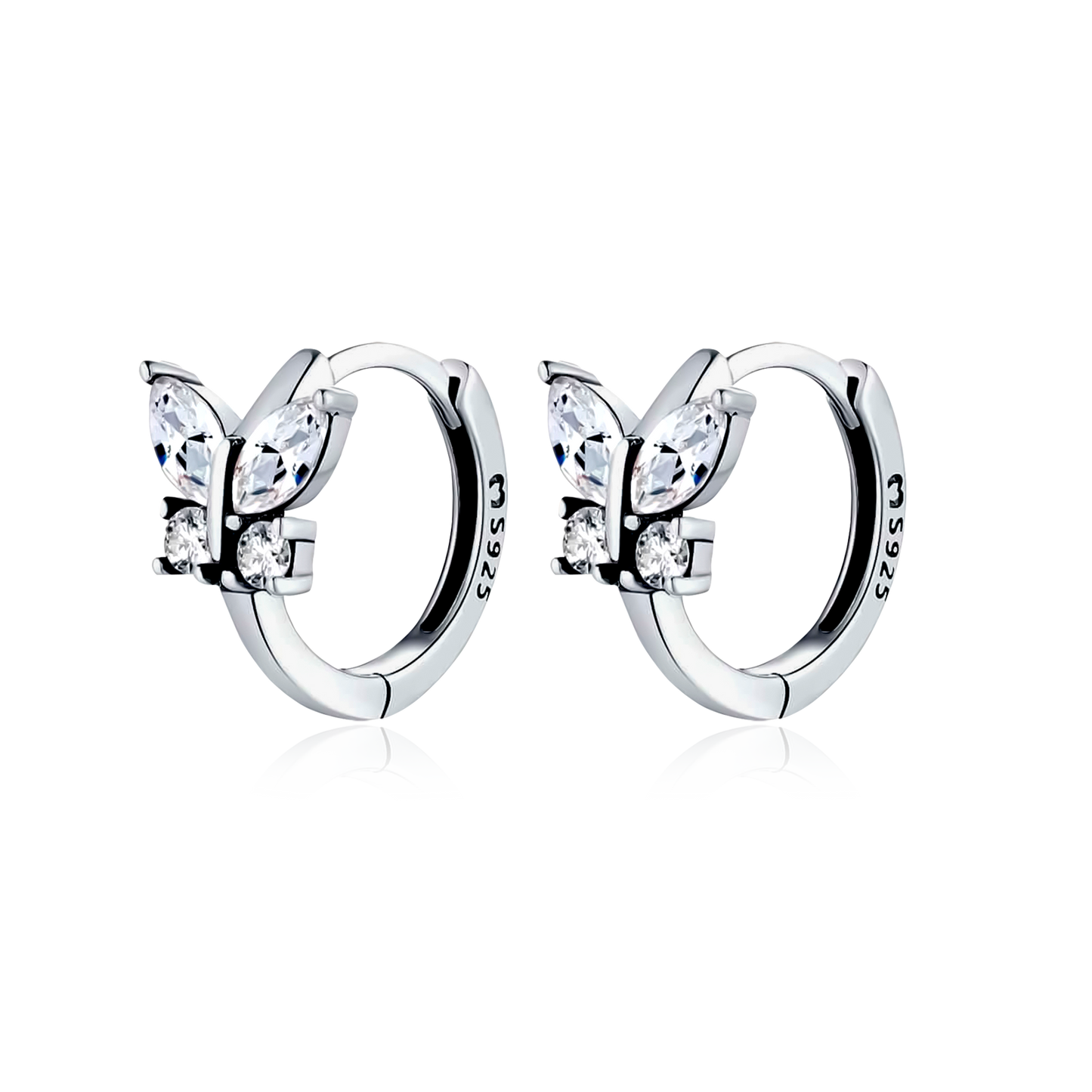 PENDIENTES VALENTINA ROCHE ARO PLATEADO CON CIRCONITAS