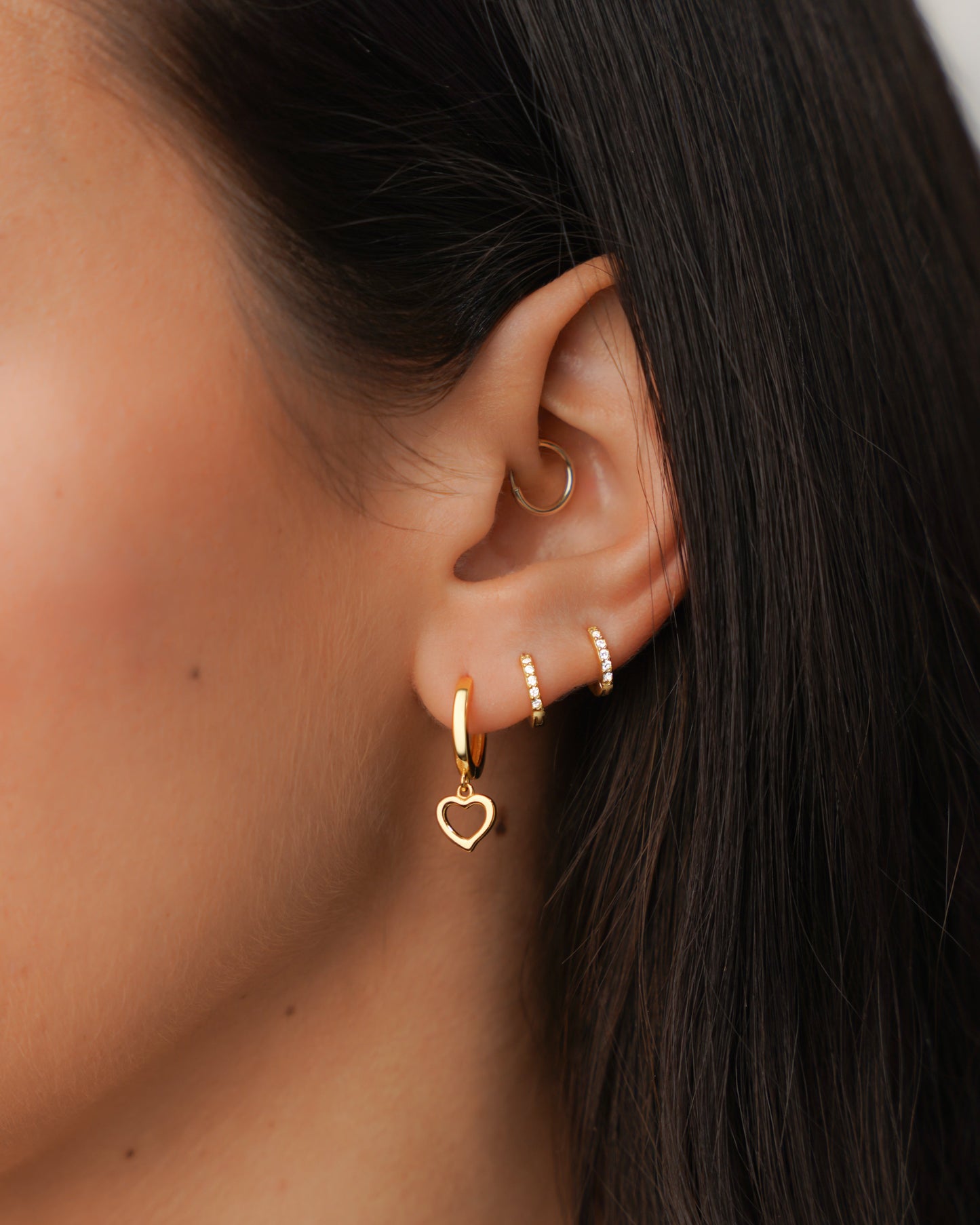 PENDIENTES VALENTINA ROCHE AROS PLATEADOS CON CIRCONITAS