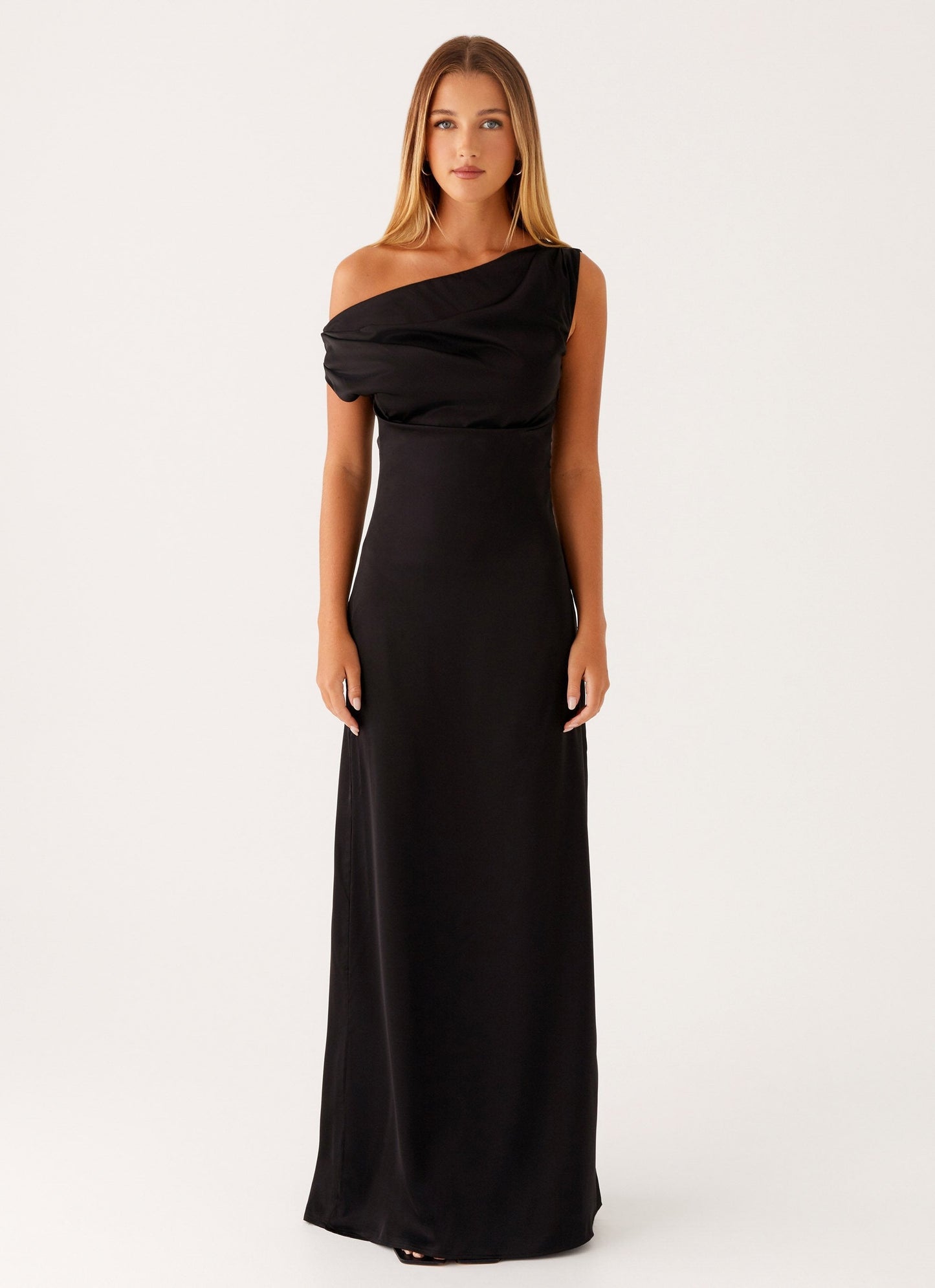 VESTIDO LARGO ELEGANTE ESCOTE BARCO