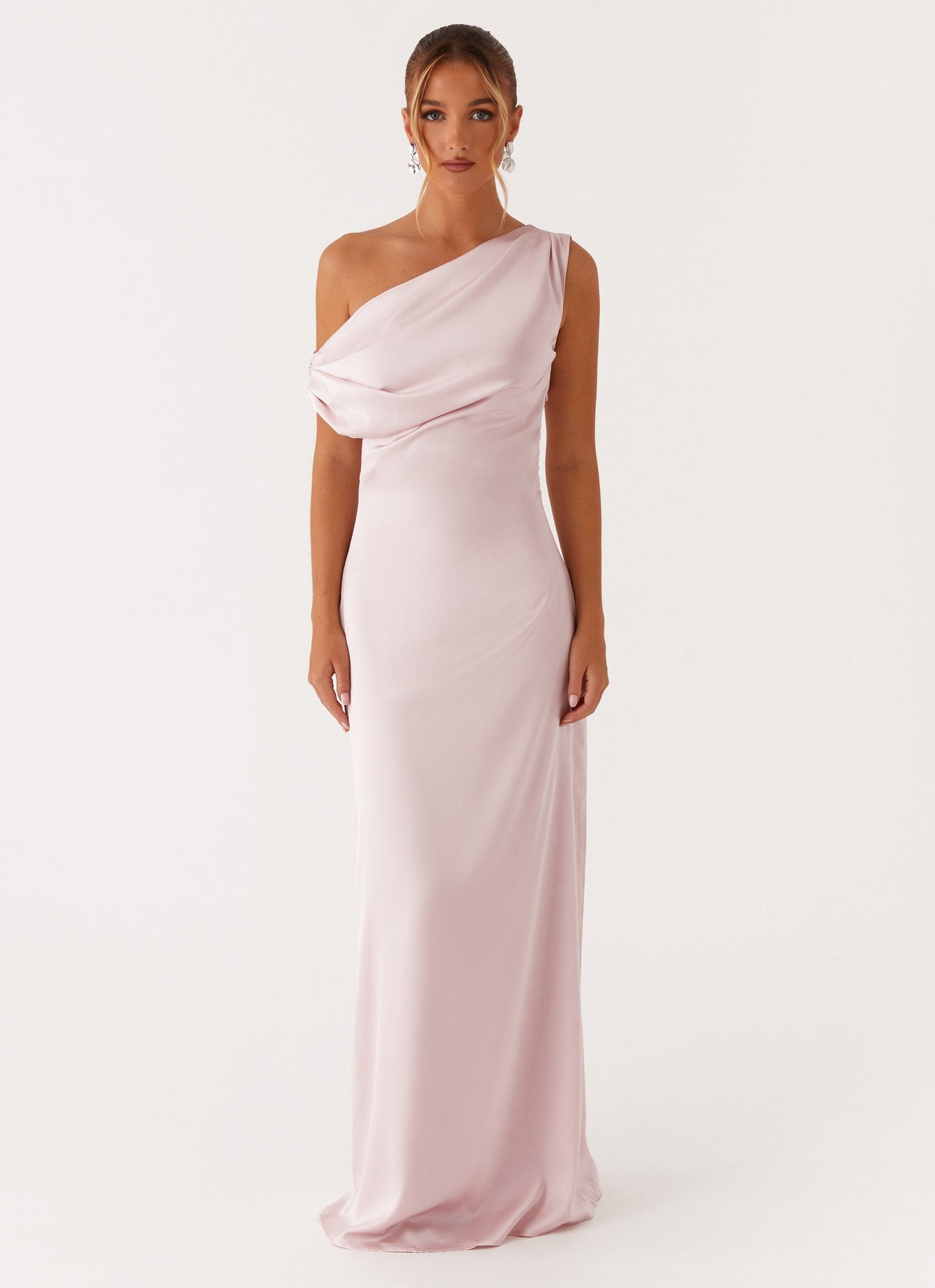 VESTIDO LARGO ELEGANTE ESCOTE BARCO
