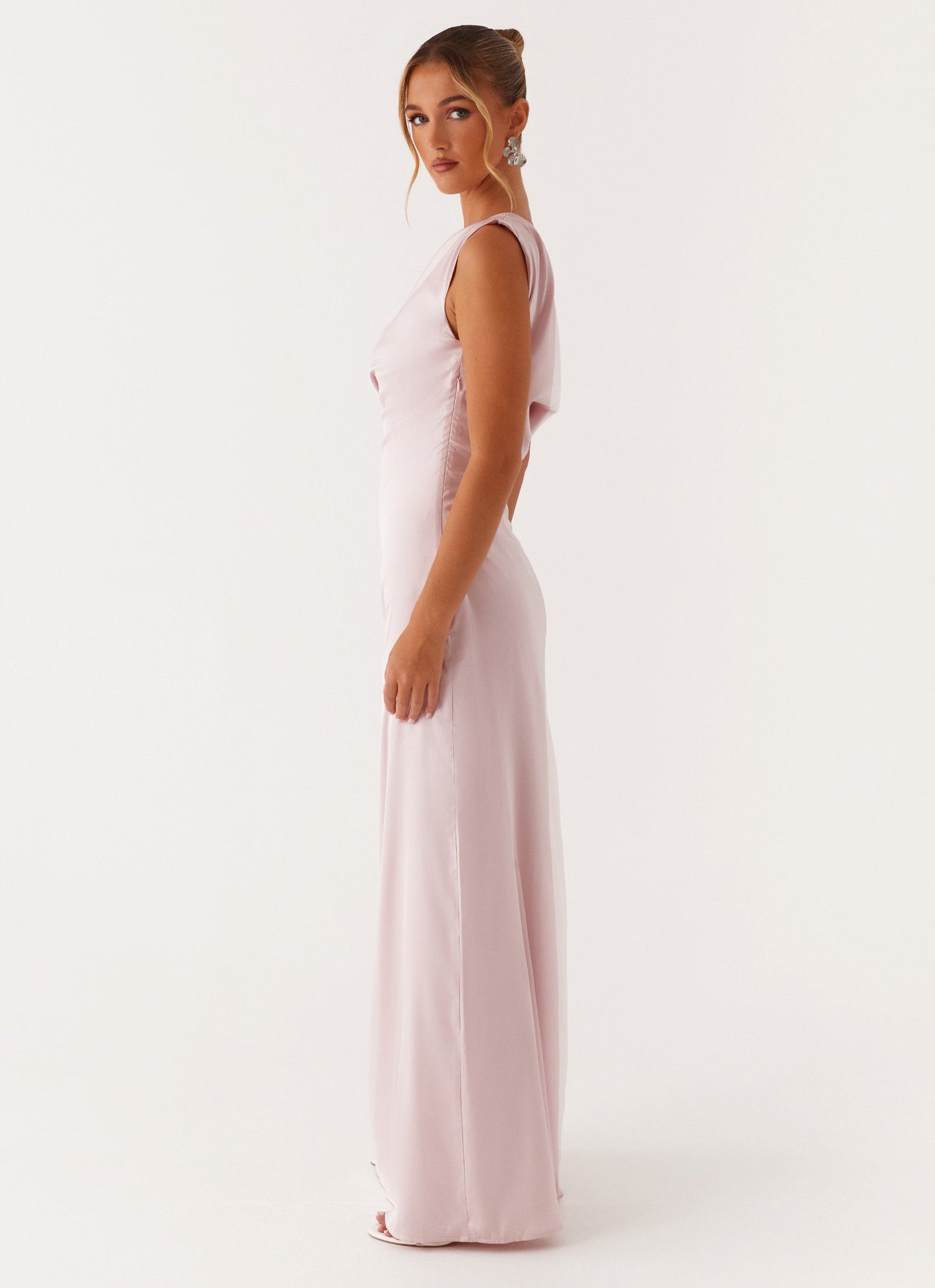 VESTIDO LARGO ELEGANTE ESCOTE BARCO