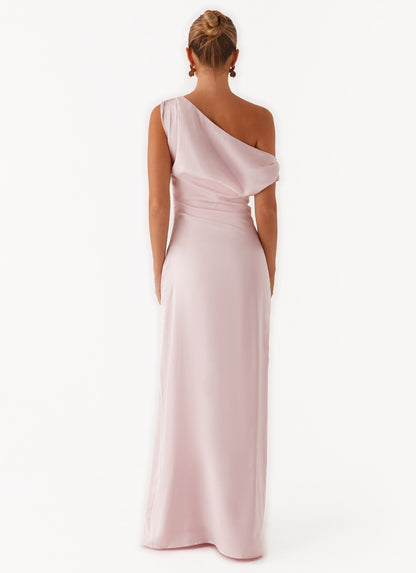 VESTIDO LARGO ELEGANTE ESCOTE BARCO