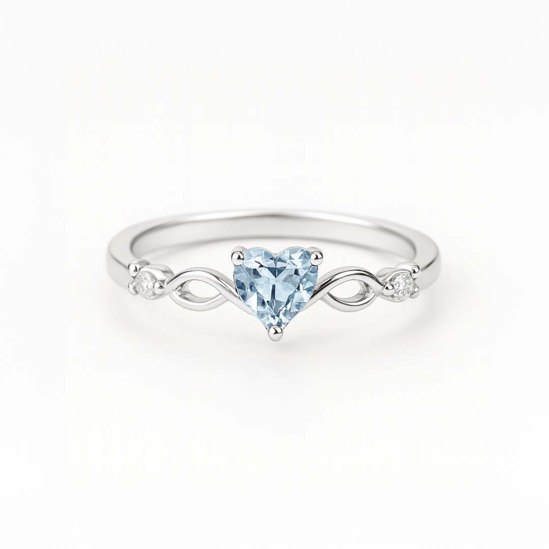 ANILLO VALENTINA ROCHE DORADO CORAZÓN CON CIRCONITA DE COLOR