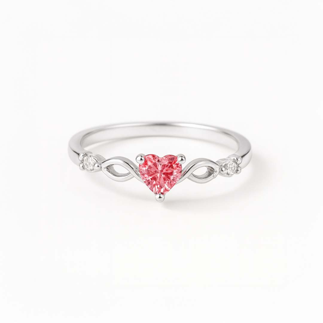 ANILLO VALENTINA ROCHE DORADO CORAZÓN CON CIRCONITA DE COLOR