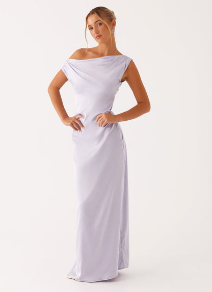 VESTIDO LARGO ELEGANTE ESCOTE BARCO