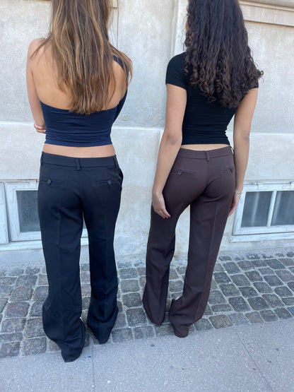 Pantalones de traje de cintura baja Britney - Negro
