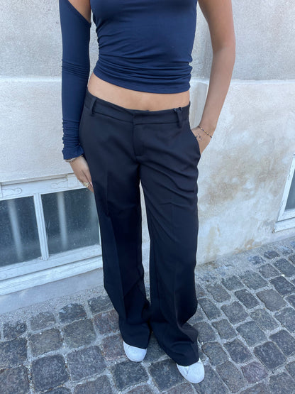 Pantalones de traje de cintura baja Britney - Negro