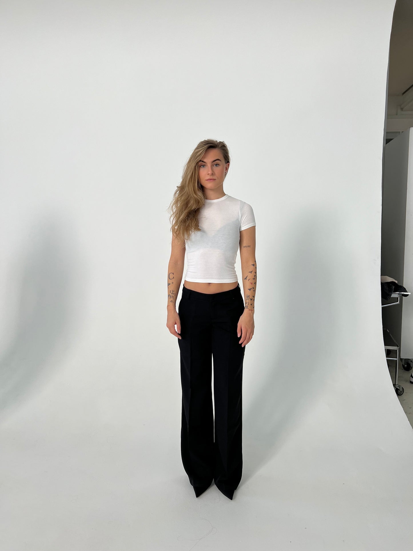 Pantalones de traje de cintura baja Britney - Negro