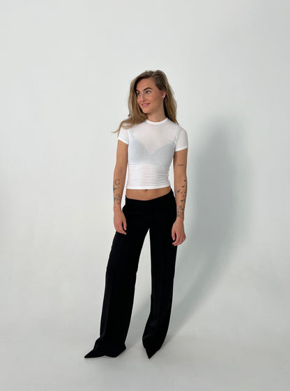 Pantalones de traje de cintura baja Britney - Negro