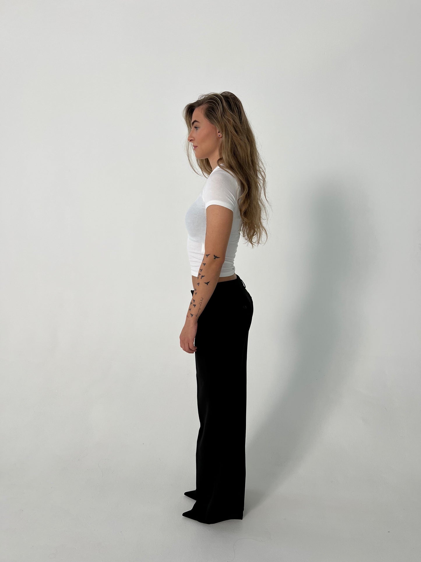 Pantalones de traje de cintura baja Britney - Negro