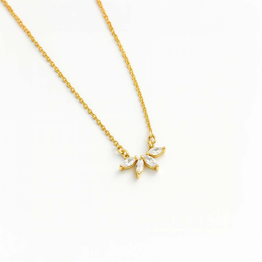 COLLAR VALENTINA ROCHE LAZO DORADO CON CIRCONITA