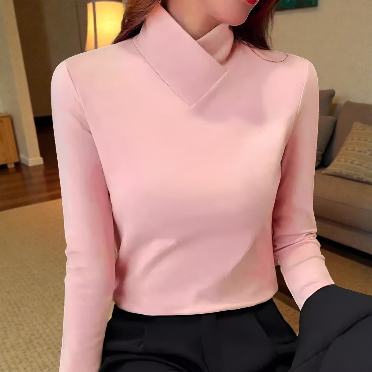 ESTAQUIA | Elegante jersey de cuello alto