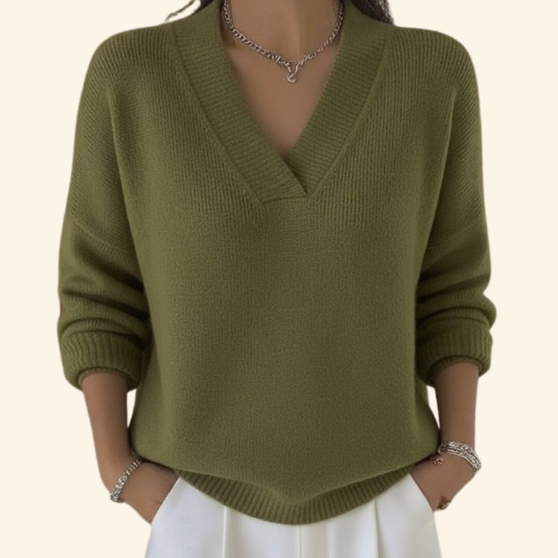 Taleena| Suéter con escote elegante