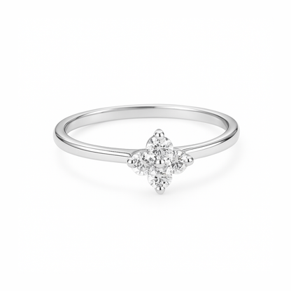 ANILLO VALENTINA ROCHE FLOR DORADA CON CIRCONITAS