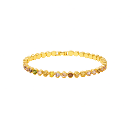 PULSERA VALENTINA ROCHE DORADA CON CIRCONITAS